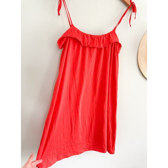 Sézane | Sezane | Darcy Summer Dress in Tangerine (Coral Orange Red) | Sz S - Picture 3 of 8
